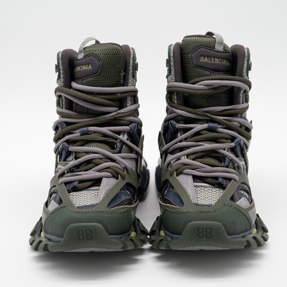 size 39 - Balenciaga Track Hike Boots High Grey Green Khaki - Picture 2 of 14